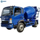 Fuel Tank 150L Sinotruk Howo 4x2 6m3 Capacity 130hp Concrete Mixer Truck
