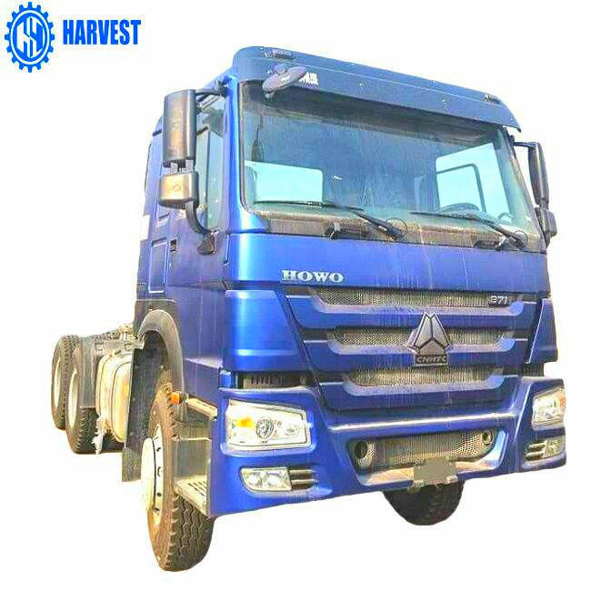 Left Hand Drive 6x4 371hp Sinotruk Howo Tractor Truck With Flat Cabin